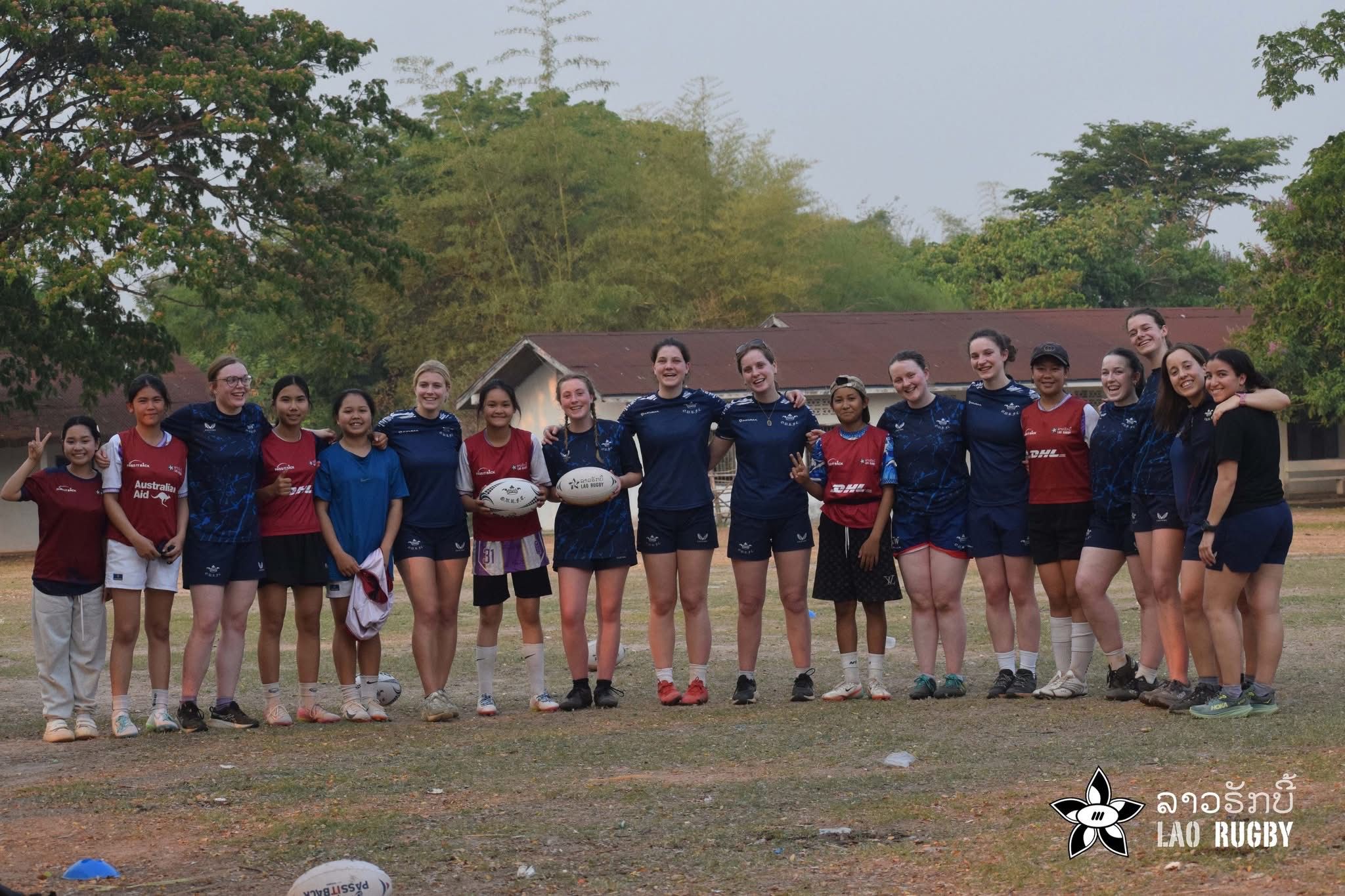 OURFC players on tour with Lao Rugby